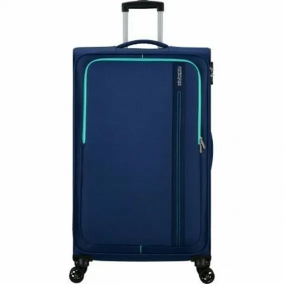 Trolley Koffer fr die Kabine American Tourister Sea Seeker Spinner Blau 92,5 L 