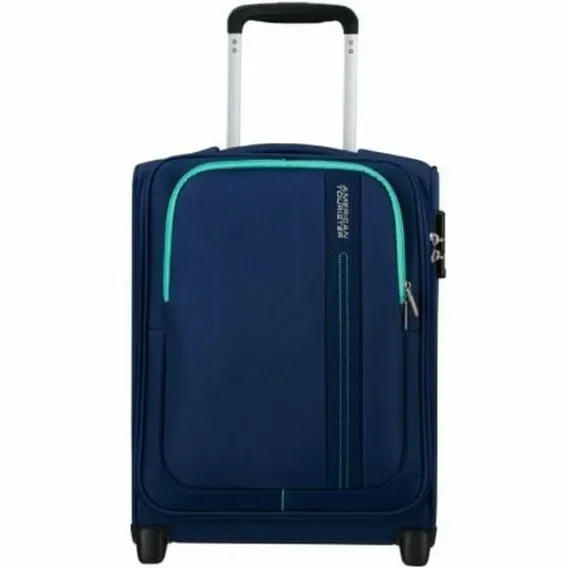 Koffer Trolley Kabinentrolley  American Tourister Reisekoffer Blau 45 x 36 x 20 