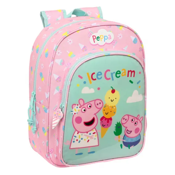 Kinder Rucksack Peppa Pig Ice cream Rosa Minze 26 x 34 x 11 cm