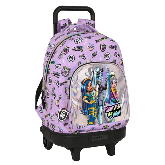 Kinder Rucksack mit Rdern Monster High Best boos Lila 33 X 45 X 22 cm