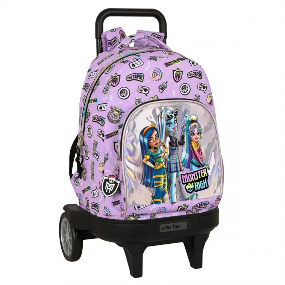 Kinder Rucksack mit Rdern Monster High Best boos Lila 33 X 45 X 22 cm