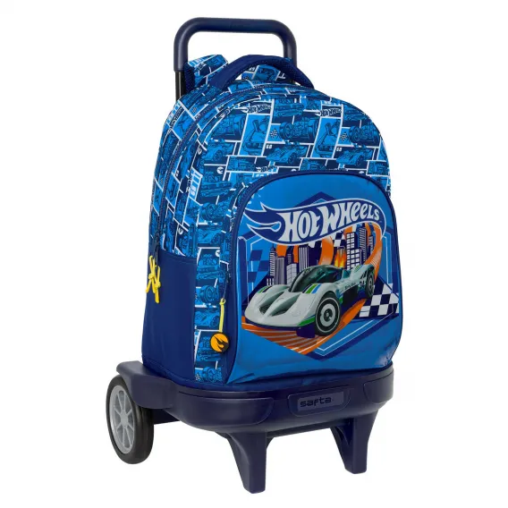 Kinder Rucksack mit Rdern Hot Wheels Sonny Marineblau 33 x 45 x 22 cm