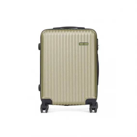 Koffer fr die Kabine grn 38 x 57 x 23 cm Streifen Trolley Hartschale