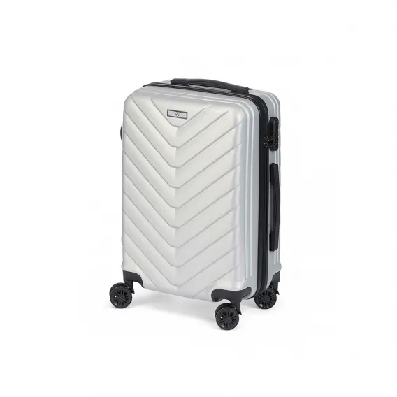 Koffer fr die Kabine Hellgrau 38 x 57 x 23 cm Trolley Hartschale